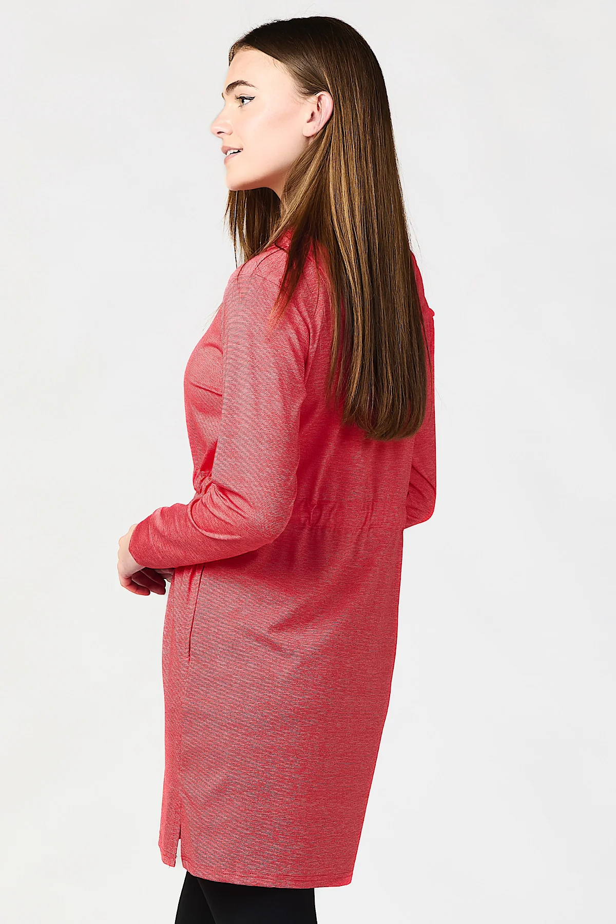 Belted Hoodie - Red