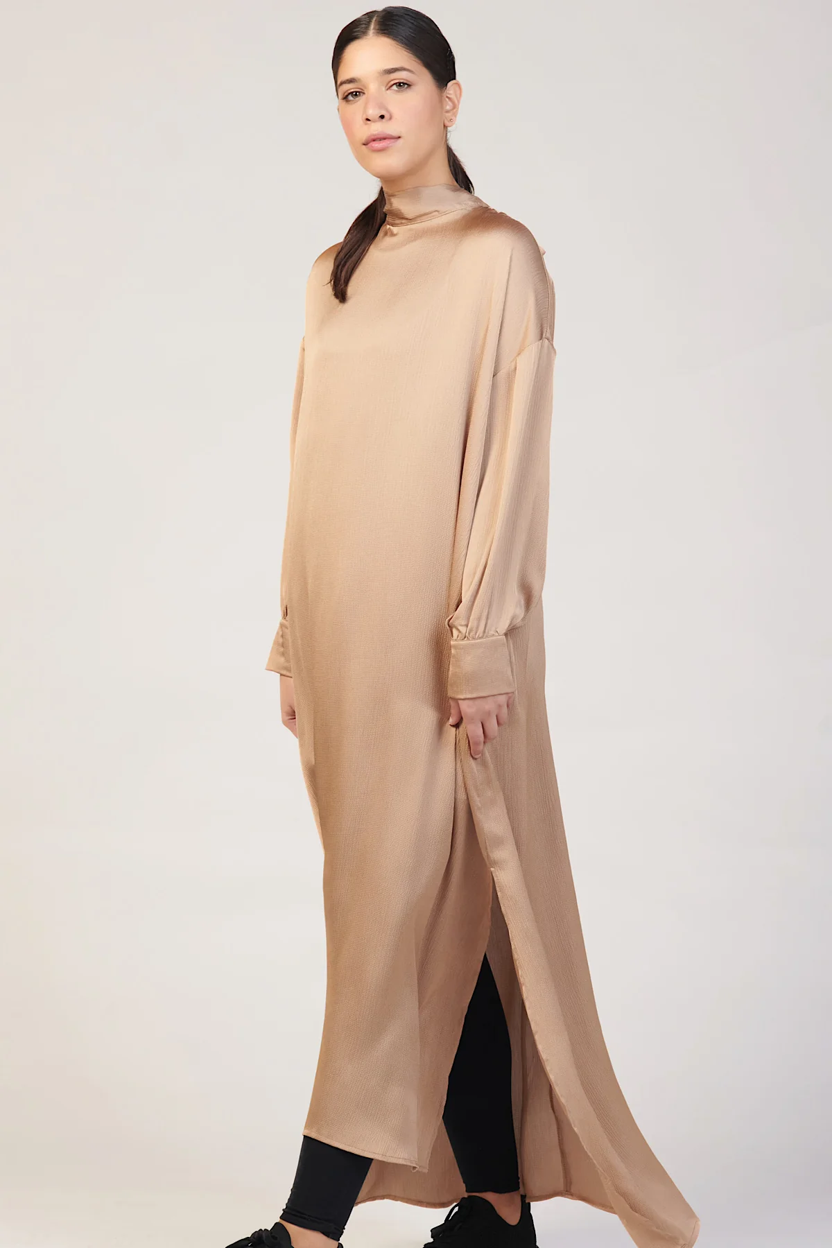 Fahsasaxiong Maxi Dress - Latte