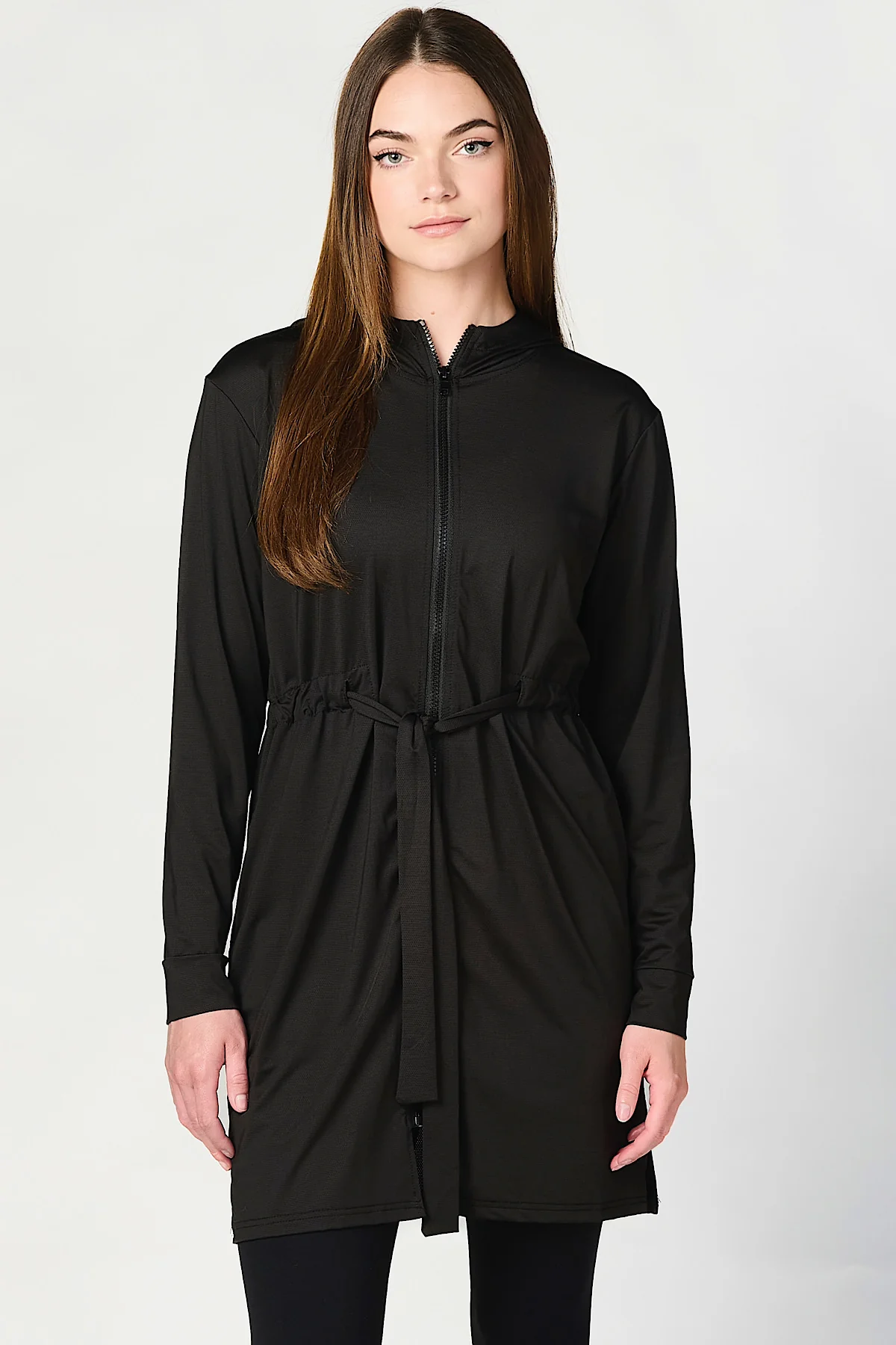 Belted Hoodie - Black