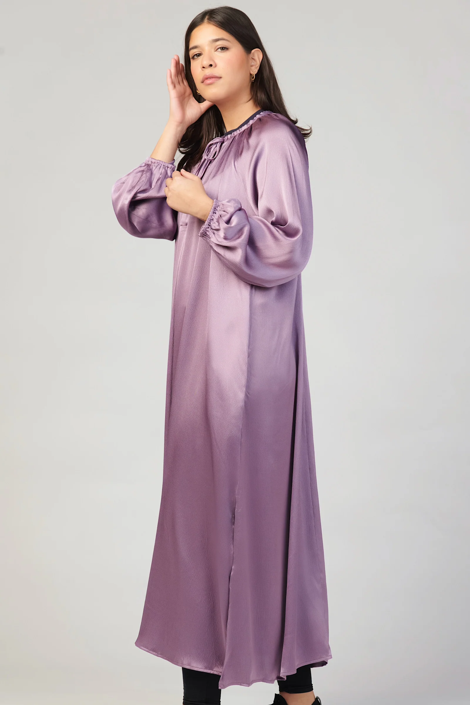 Fahsasaxiong Violet Dress